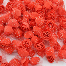 Load image into Gallery viewer, 50Pcs/lot 3.5cm Mini PE Foam Rose Heads Artificial Silk