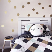 Load image into Gallery viewer, Gold Polka Dots Kids Room Baby Room Wall Stickers