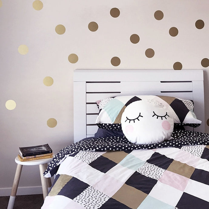 Gold Polka Dots Kids Room Baby Room Wall Stickers