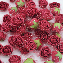 Load image into Gallery viewer, 50/100 pcs 2cm Mini PE Foam Flower Fake Artificial Rose