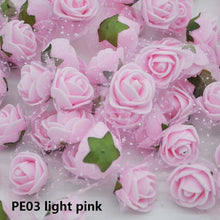 Load image into Gallery viewer, 50/100 pcs 2cm Mini PE Foam Flower Fake Artificial Rose