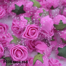Load image into Gallery viewer, 50/100 pcs 2cm Mini PE Foam Flower Fake Artificial Rose