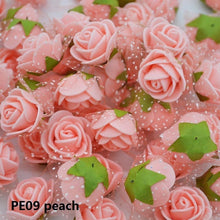 Load image into Gallery viewer, 50/100 pcs 2cm Mini PE Foam Flower Fake Artificial Rose