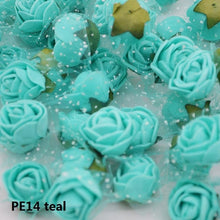 Load image into Gallery viewer, 50/100 pcs 2cm Mini PE Foam Flower Fake Artificial Rose