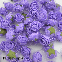Load image into Gallery viewer, 50/100 pcs 2cm Mini PE Foam Flower Fake Artificial Rose