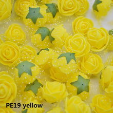 Load image into Gallery viewer, 50/100 pcs 2cm Mini PE Foam Flower Fake Artificial Rose