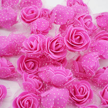 Load image into Gallery viewer, 50Pcs/lot 3.5cm Mini PE Foam Rose Heads Artificial Silk