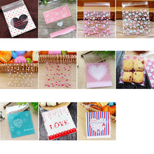 Load image into Gallery viewer, 50/100p 10x10cm Love Cute Plastic Transparent Cellophane