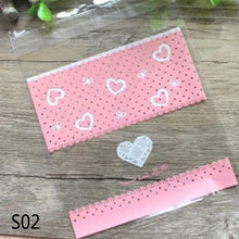Load image into Gallery viewer, 50/100p 10x10cm Love Cute Plastic Transparent Cellophane