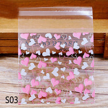 Load image into Gallery viewer, 50/100p 10x10cm Love Cute Plastic Transparent Cellophane