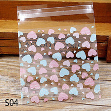 Load image into Gallery viewer, 50/100p 10x10cm Love Cute Plastic Transparent Cellophane