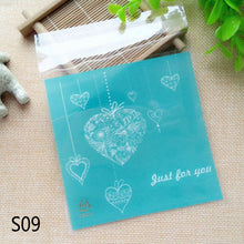 Load image into Gallery viewer, 50/100p 10x10cm Love Cute Plastic Transparent Cellophane