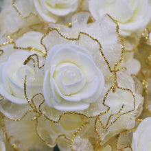 Load image into Gallery viewer, 20pcs 4cm Glitter Fringe Silk Foam Flowers DIY