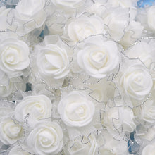 Load image into Gallery viewer, 20pcs 4cm Glitter Fringe Silk Foam Flowers DIY