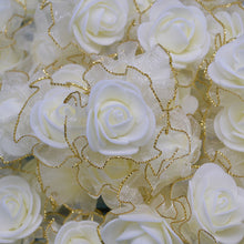 Load image into Gallery viewer, 20pcs 4cm Glitter Fringe Silk Foam Flowers DIY