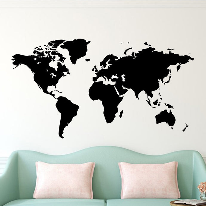 106cmX58cm Wall Sticker World Map for House Living Room
