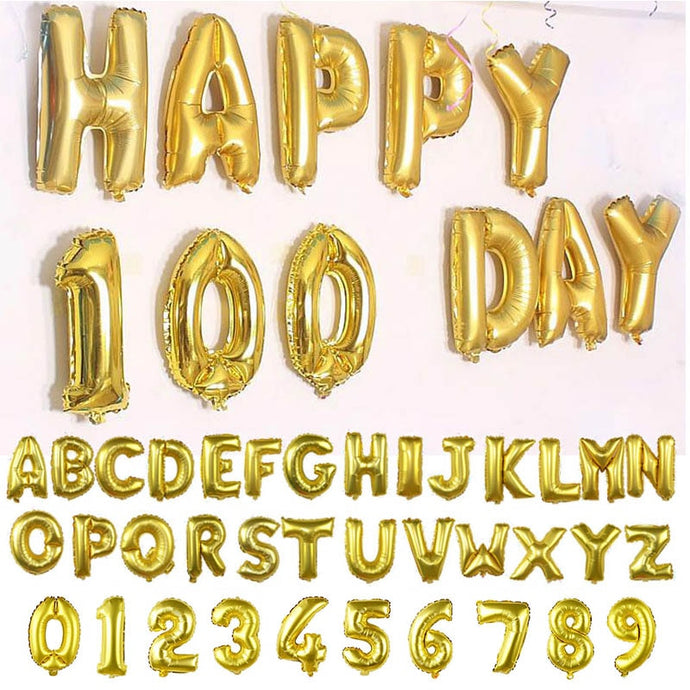 1pc 16inch Alphabet Numbers Ballons Matte