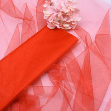 Load image into Gallery viewer, 48/72cm 10 meters Sheer Crystal Organza Tulle Roll Fabric for Wedding