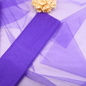 48/72cm 10 meters Sheer Crystal Organza Tulle Roll Fabric for Wedding