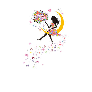 [SHIJUEHEZI] Fairy Girl Wall Stickers DIY Butterflies