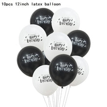 Load image into Gallery viewer, Felt Happy Birthday Banner Gold White