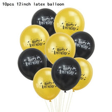 Load image into Gallery viewer, Felt Happy Birthday Banner Gold White