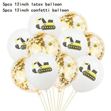 Load image into Gallery viewer, Felt Happy Birthday Banner Gold White