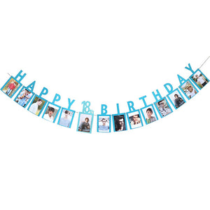 1 Set Happy Birthday Photo Banner DIY