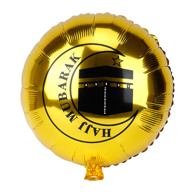 1/3pcs 18inch Gold Eid Mubarak Foil Balloon for Hajj Mubarak