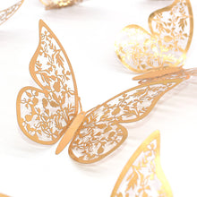 Load image into Gallery viewer, 12pcs/set 3D Hollow Butterfly DIY Wall Stickers Shining