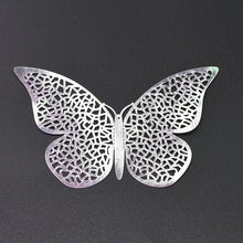 Load image into Gallery viewer, 12pcs/set 3D Hollow Butterfly DIY Wall Stickers Shining