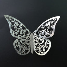 Load image into Gallery viewer, 12pcs/set 3D Hollow Butterfly DIY Wall Stickers Shining