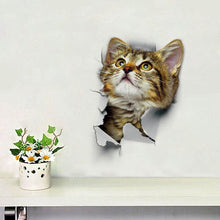 Load image into Gallery viewer, 1pc 9 Styles 3D Cat Pattern Wall Sticker View Vivid Kitten Home