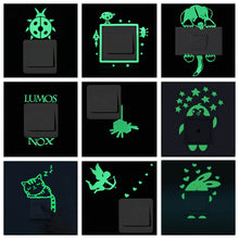 Load image into Gallery viewer, Cute Cartoon Kitten Cat Switch Sticker Fluorescent Luminous