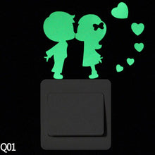 Load image into Gallery viewer, Cute Cartoon Kitten Cat Switch Sticker Fluorescent Luminous