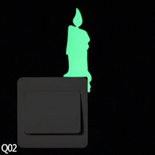 Load image into Gallery viewer, Cute Cartoon Kitten Cat Switch Sticker Fluorescent Luminous