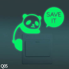 Load image into Gallery viewer, Cute Cartoon Kitten Cat Switch Sticker Fluorescent Luminous