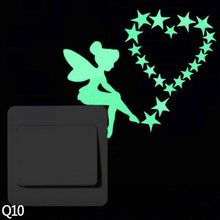 Load image into Gallery viewer, Cute Cartoon Kitten Cat Switch Sticker Fluorescent Luminous