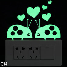 Load image into Gallery viewer, Cute Cartoon Kitten Cat Switch Sticker Fluorescent Luminous