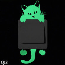Load image into Gallery viewer, Cute Cartoon Kitten Cat Switch Sticker Fluorescent Luminous